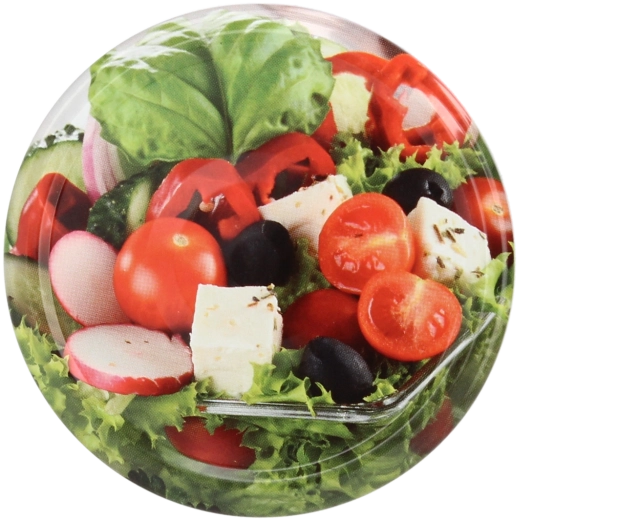 Deksels voor inmaakpotten 82 mm met 6 inkepingen – mix van groentemotieven