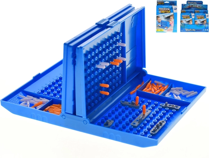 Spel Zeeslag in kunststof box 18 × 14,5 cm