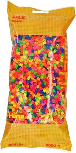 Neon strijkkralen 6000 st.