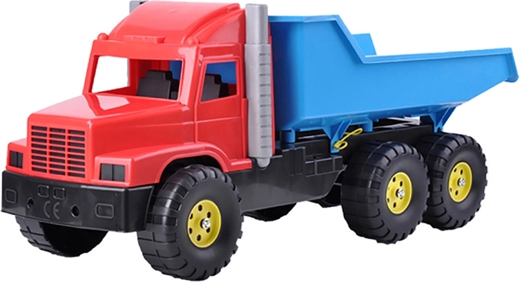 Kinder vrachtwagen Tatra kiepwagen 77 cm rood-blauw - 1 stuk