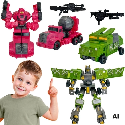 Woopie transformerende robots 4-in-1 gevechtsvoertuigen