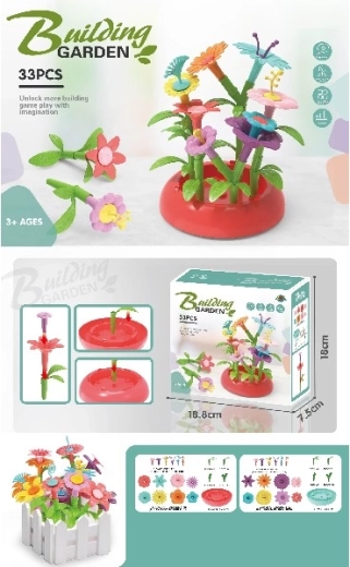 DIY bloemenbouwset kleine tuin (33 onderdelen)