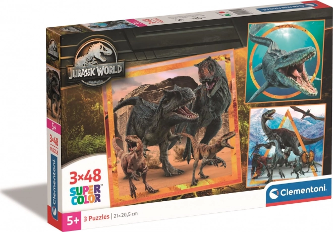 Puzzel 3×48 stukjes Jurassic World