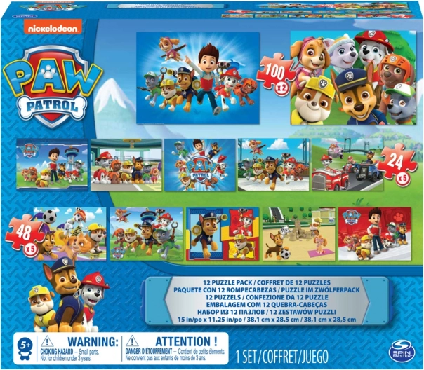 Paw Patrol grote puzzelset 12 stuks