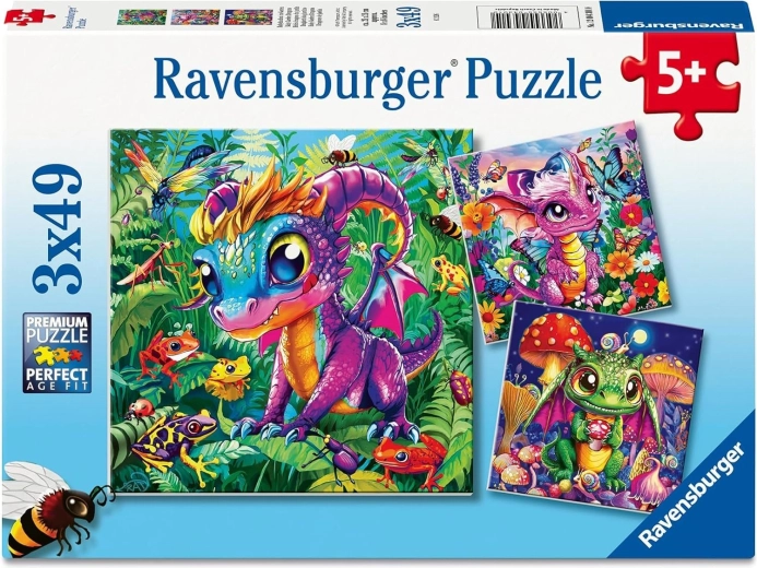 Ravensburger puzzel Drakjes ontdekken de natuur 3×49 stukjes