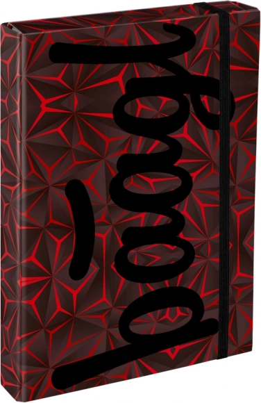 Baagl map voor schoolschriftjes A4 Jumbo Red Polygon