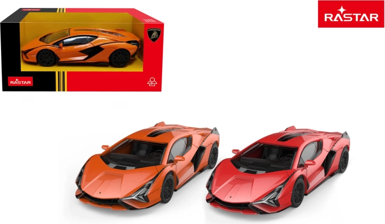 Metalen autootje Lamborghini Sián 1:43 Rastar oranje - 1 stuk