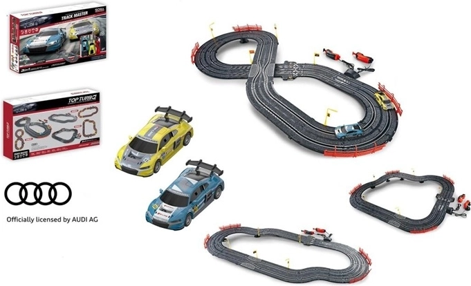 Elektrische racebaan Audi R8 LMS GT3 EVO 3-in-1 met USB-voeding