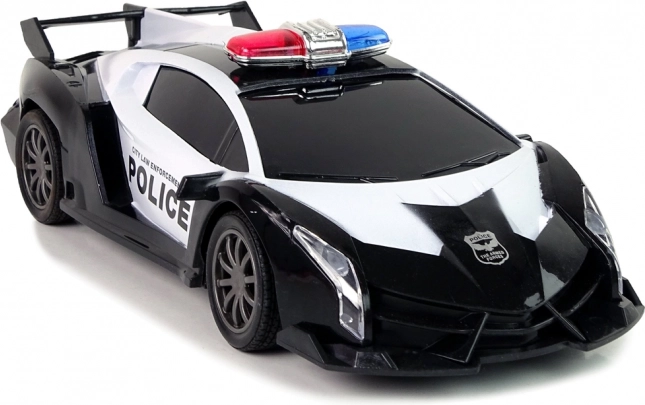 Politiewagen R/C raceauto met afstandsbediening + oplaadbare batterij