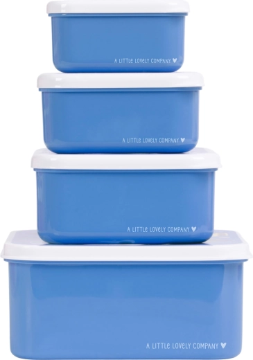 A Little Lovely Company set van vier lunchboxen Piraten - 4 stuks