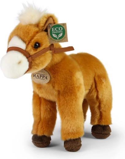 RAPPA pluche paard bruin staand 30 cm eco friendly