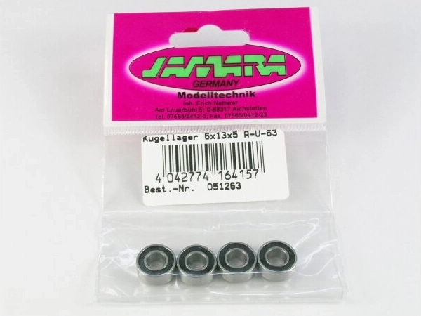 Kogellager Jamara 6 × 13 × 5 mm, 4 stuks