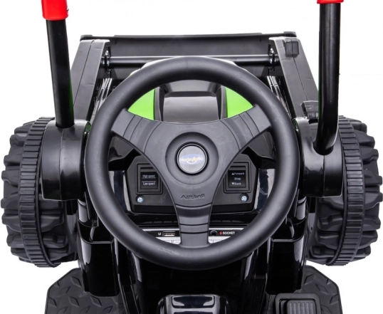 Kinder accu-tractor PUSHDOZER met bewegende laadbak en FM-radio