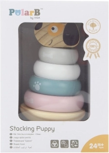 Houten stapelpiramide hondje POLARB