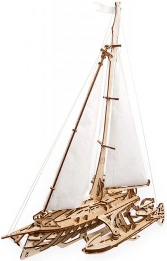 Ugears 3D houten mechanisch zeilschip Merihobus – trimaran