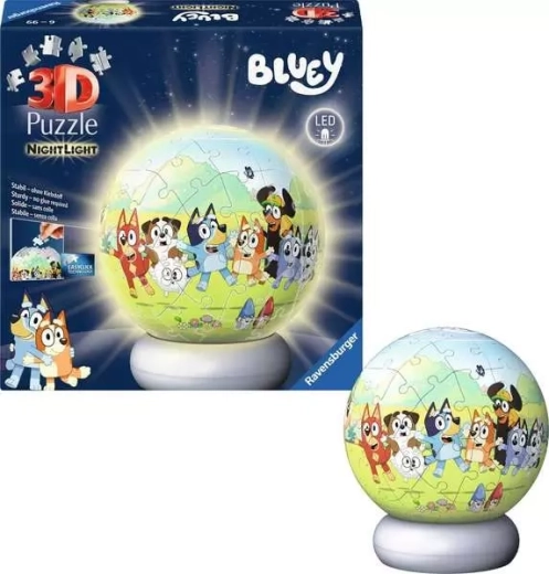 Lichtgevend 3D-puzzel BLUEY nachteditie 72 stukjes