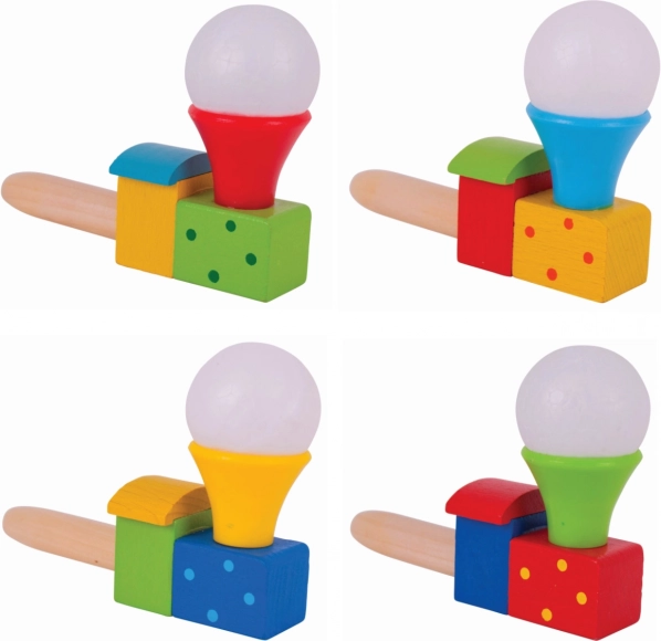 blazende houten locomotief met ballon BIGJIGS TOYS