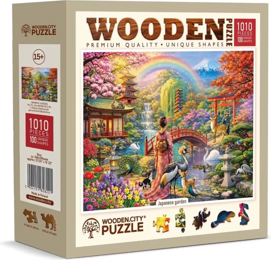 Wooden City houten puzzel Japanse tuin, 1010 stukjes