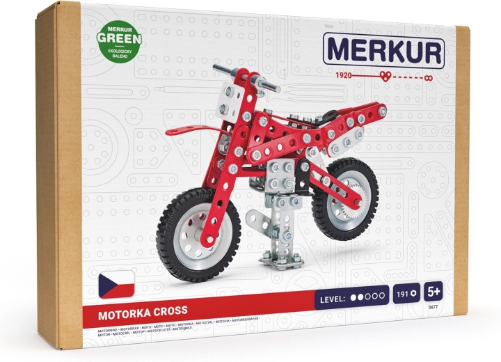 Merkur bouwdoos Dirtbike – metalen motor, 191 onderdelen