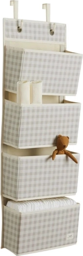 3 Sprouts hangende organizer recycled gringham beige