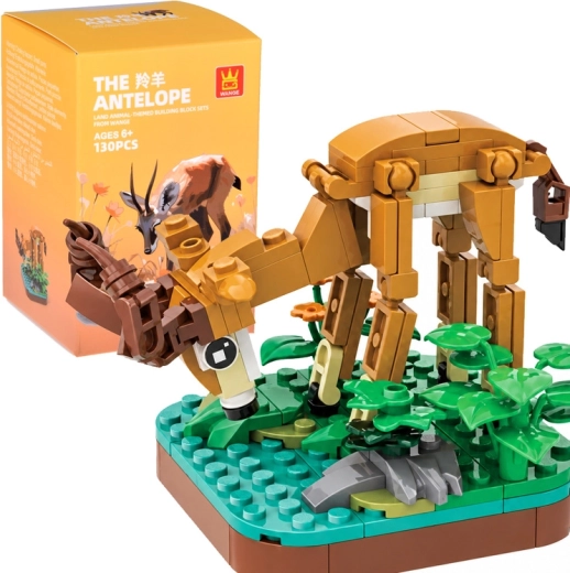 Technische bouwset wilde dieren antilope, 130 onderdelen