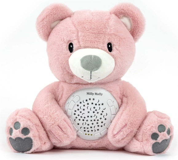 Milly Mally knuffelbeer met projector Milly roze