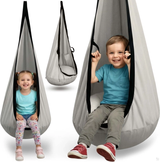 Neo-Sport kinderschommel hangend cocon grijs - 1 stuk