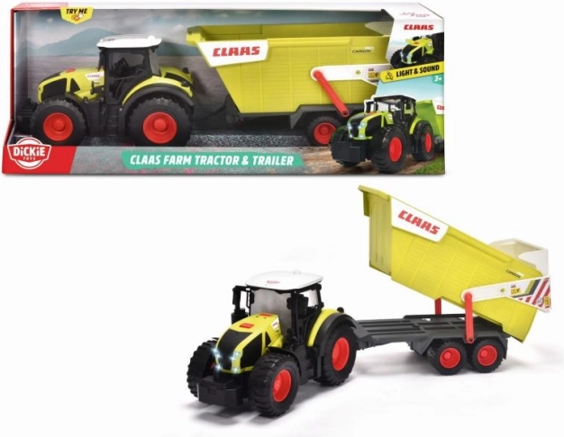 Tractor CLAAS met aanhanger 64 cm