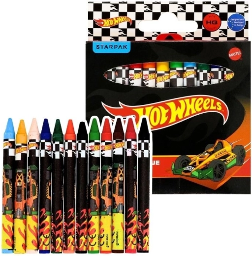 Waskrijtjes Hot Wheels Black, 12 kleuren