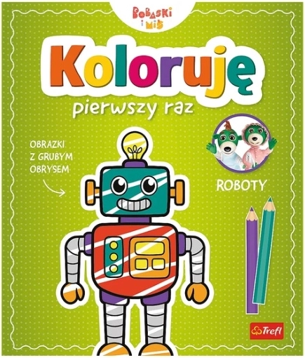 Ik kleur voor het eerst: Robots – kinder kleurboek