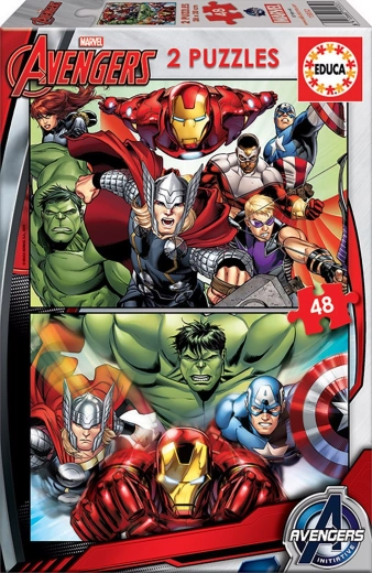 Puzzle EDUCA Avengers: Verenigd 2×48 stukjes