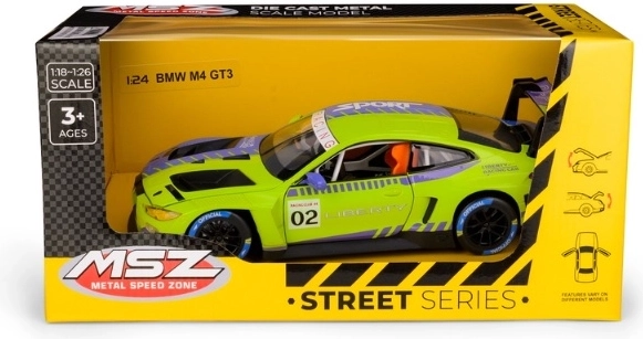 MSZ BMW M4 GT3 op schaal 1:24, groen