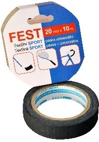 Textiele sporttape 20 mm × 10 m zwart