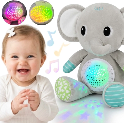 Woopie Baby pluchen olifant met projector en kalmerende geluiden