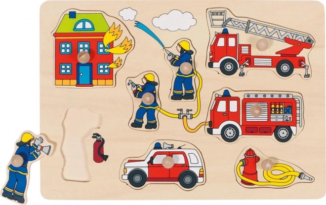 Puzzel met knopjes Brandweerlieden