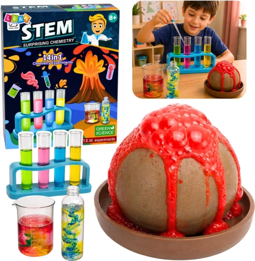 Educatieve set Kleine Chemicus – 14 experimenten inclusief vulkaan