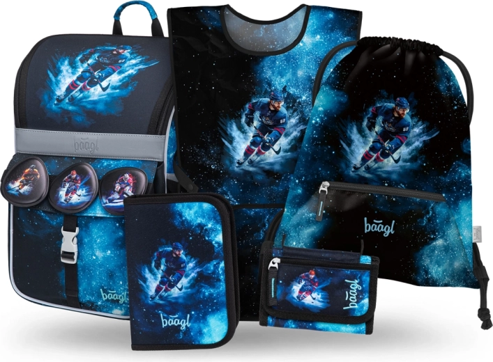 Baagl schoolset Zippy Hockey – schooltas, etui, gymsack, portemonnee en reflecterend vest