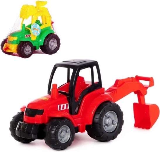 Plastic tractor met graafbak voor kinderen