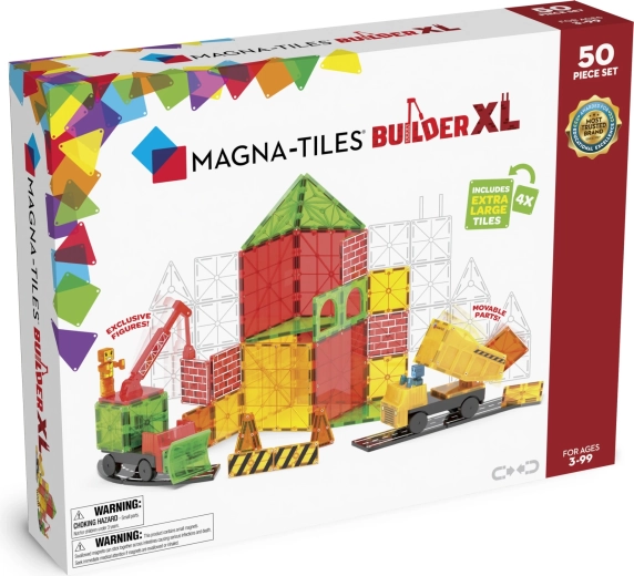Magnetische bouwset MAGNA-TILES Builder XL Trucks, 50 onderdelen