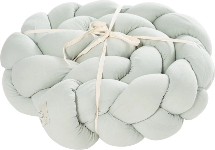 Träumeland gevlochten bedomrander voor babybedje Signature mint 180 cm