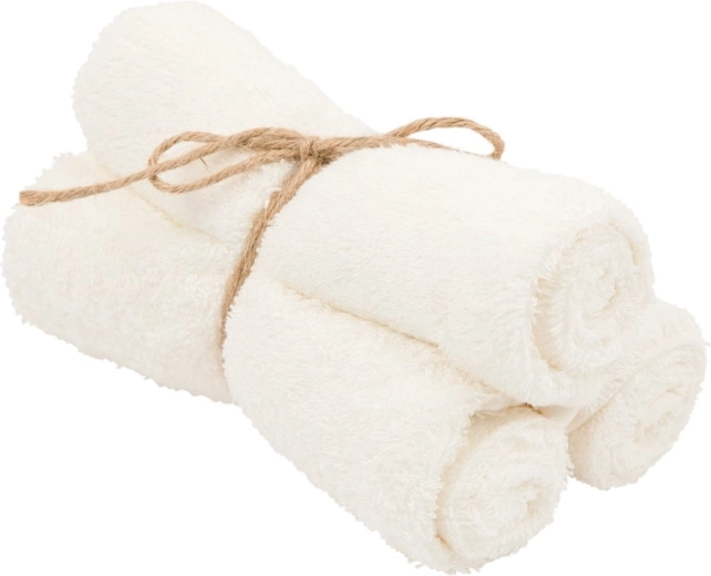 Timboo bamboe handdoeken Daisy White 29,5 × 50 cm (3 stuks)