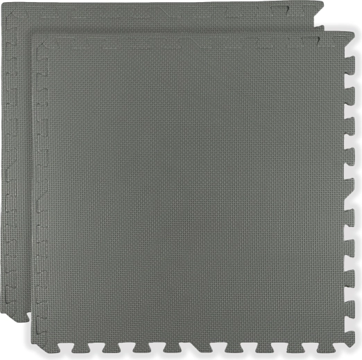 zachte schuimmat HUMBI 120 × 60 cm, grote waterdichte puzzel, donkergrijs, 2 stuks