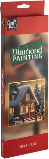 Diamond painting Winterhuisje 30 × 40 cm