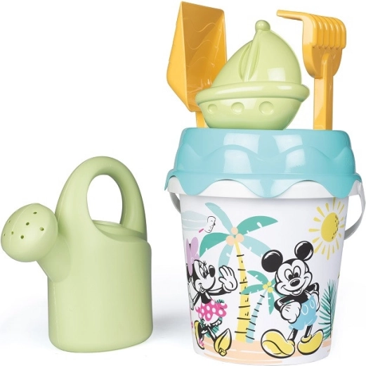 Smoby Green emmer MICKEY MOUSE en MINNIE met zandaccessoires en gieter van bioplastic