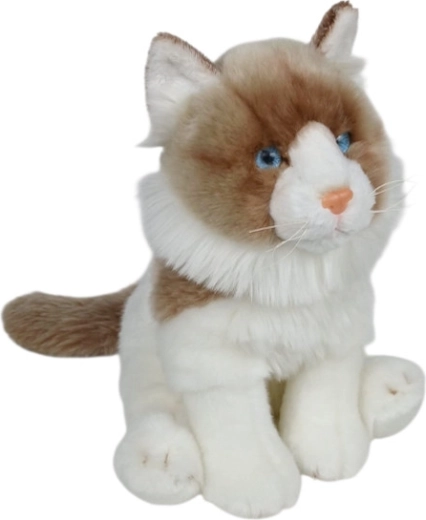 Pluchen Ragdoll-kat zittend 28 cm