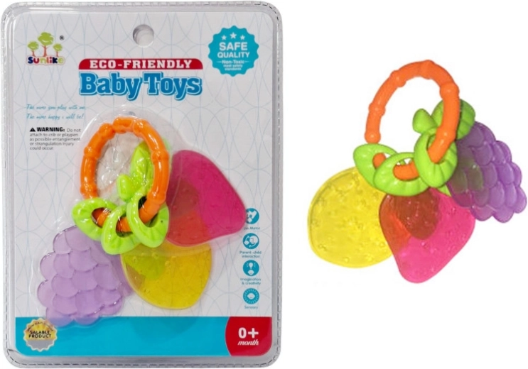 Rammelaar en bijtring voor baby – fruit