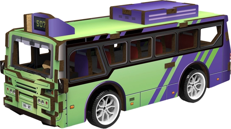 2Kids Toys 3D houten bouwpakket bus