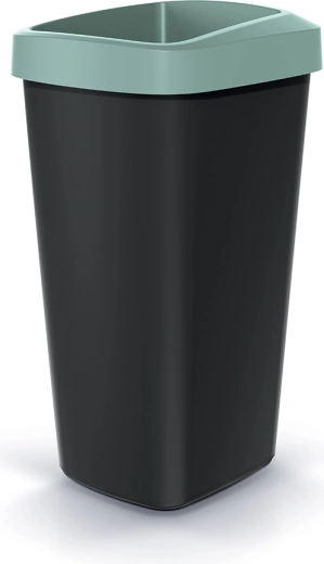 Plastic prullenbak 25 l met lichtgroen frame