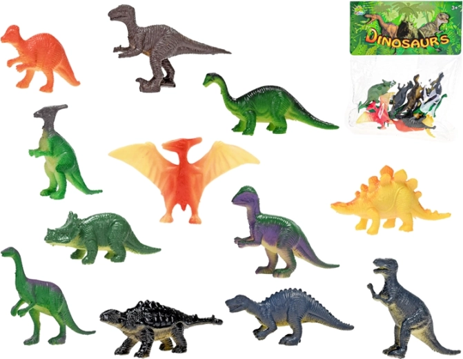 Set van 12 plastic dinosaurussen (4–8 cm)