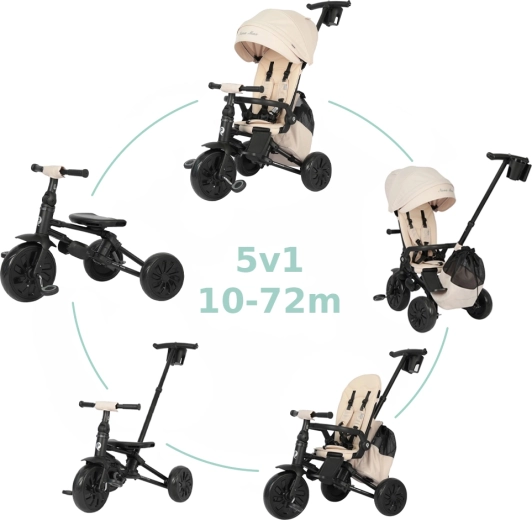 Qplay driewieler Nova Max 5-in-1 beige